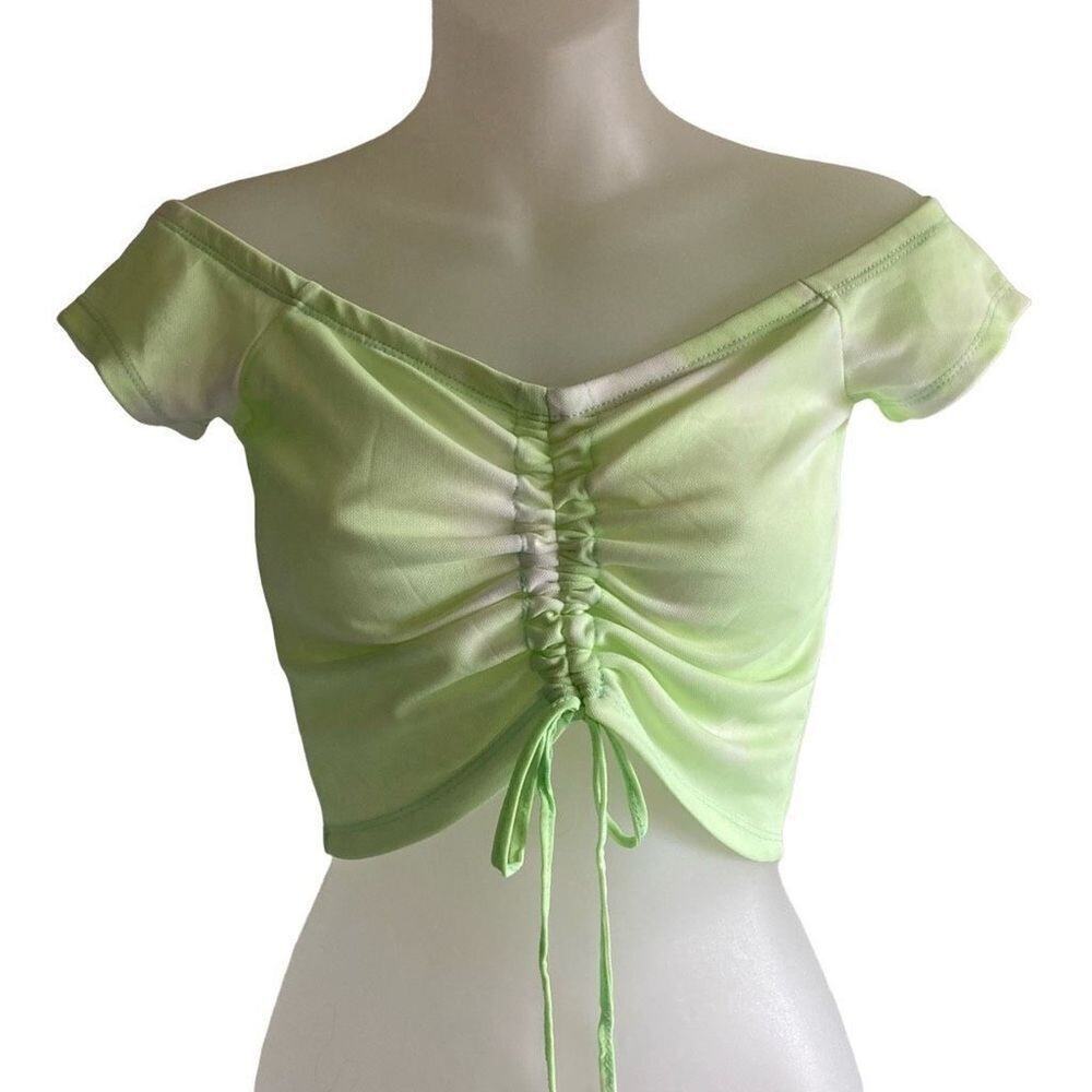 Rue 21 large crop top green nwot